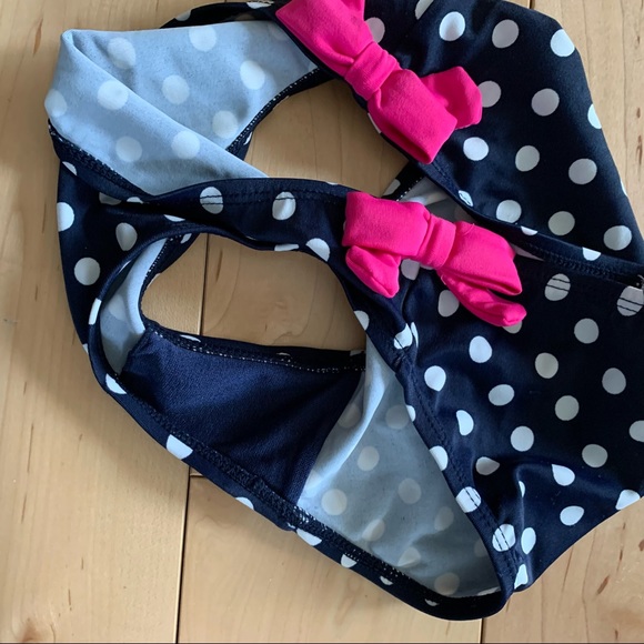 Gymboree Kid Girl Navy Polka Dot Bikini Bathing Suit 🌺 Size 7 - Picture 14 of 14